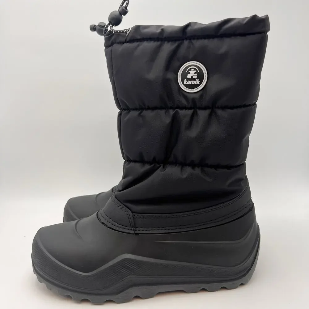 Kamik Big Kids Snowcozy Winter Boots Size 6 EU 38 Black Waterproof NIB